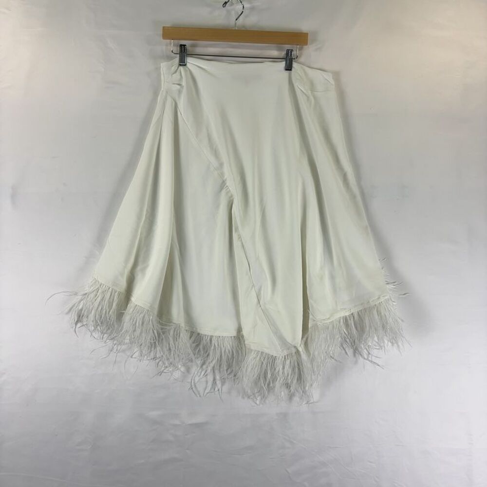 Hutch One-Shoulder Faux Feather Mini Dress